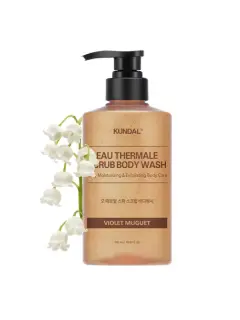 KUNDAL SCRUB BODY WASH (MUGUETE VIOLETA) GEL DE BAÑO GRANULADO HIDRATANTE Y PURIFICANTE 500ML