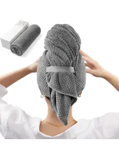 YFONG TOALLA GRANDE DE MICROFIBRA PARA EL CABELLO