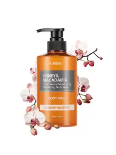 KUNDAL HONEY&MACADAMIA PURE BODY WASH GEL DE BAÑO CORPORAL HIDRATANTE INTENSIVO CHERRY BLOSSOM 500ML