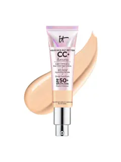 IT COSMETICS BASE DE MAQUILLAJE LÍQUIDA CC+ILLUMINATION SPF 50 LIGHT MEDIUM