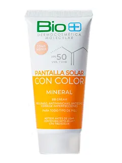 BIO+ PROTECTOR SOLAR MINERAL CON COLOR TONO MEDIO FPS 50 60ML