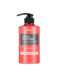 KUNDAL HONEY & MACADAMIA PURE NATURAL MOISTURIZING REFRESHING BODY LOTION CHERRY BLOSSOM 500ML