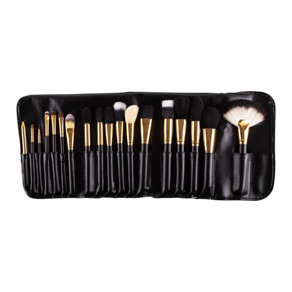 BEAUTY CREATIONS BLACK/GOLD SET 18 BRUSH