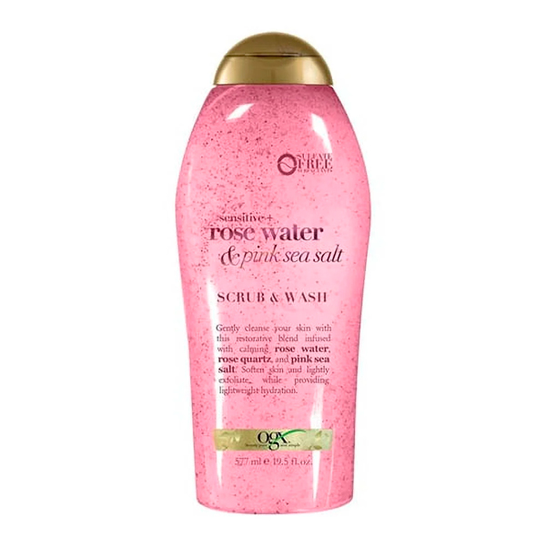 OGX BODY SCRUB & WASH AGUA DE ROSAS Y SAL MARINA ROSA 577ML
