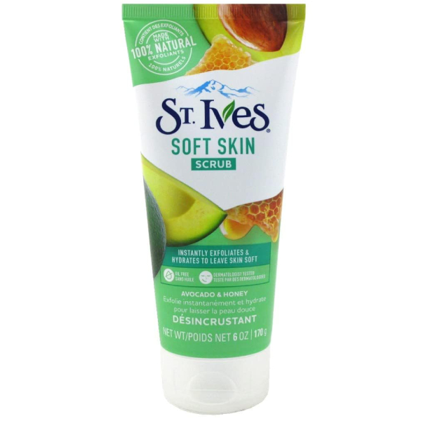 ST. IVES EXFOLIANTE SUAVE PARA PIEL CON AGUACATE Y MIEL 170G