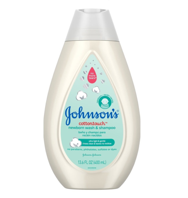 JOHNSON'S JABÓN LÍQUIDO Y SHAMPOO PARA RECIÉN NACIDO COTTONTOUCH 400ML