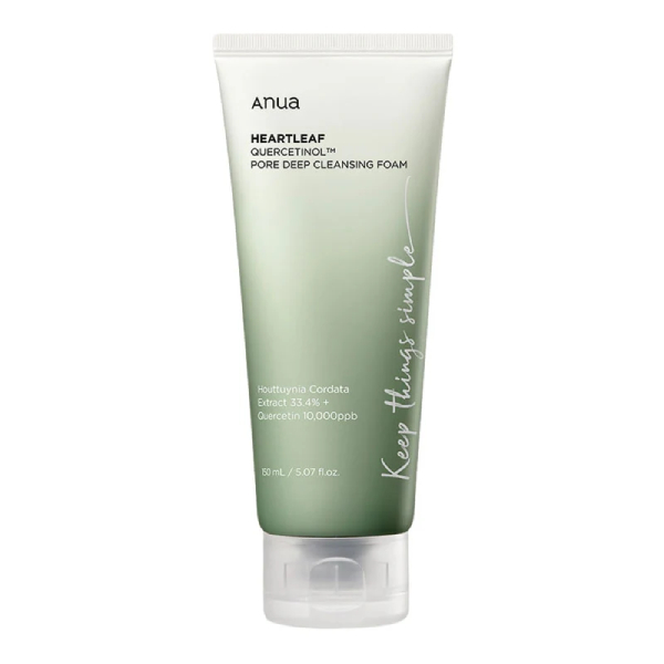 ANUA HEARTLEAF QUERCETINOL PORE DEEP CLEANSING FOAM 150 ML