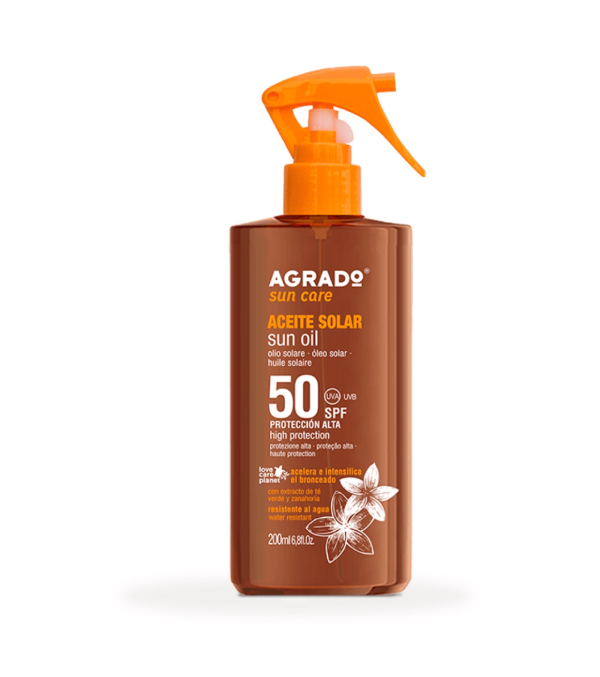AGRADO ACEITE SOLAR ACELERADOR DEL BRONCEADO SPF8 200ML