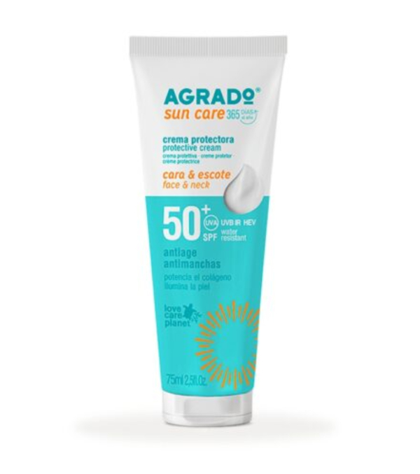 AGRADO PROTECTOR SOLAR FACIAL ANTI MANCHAS SPF50+ 75ML