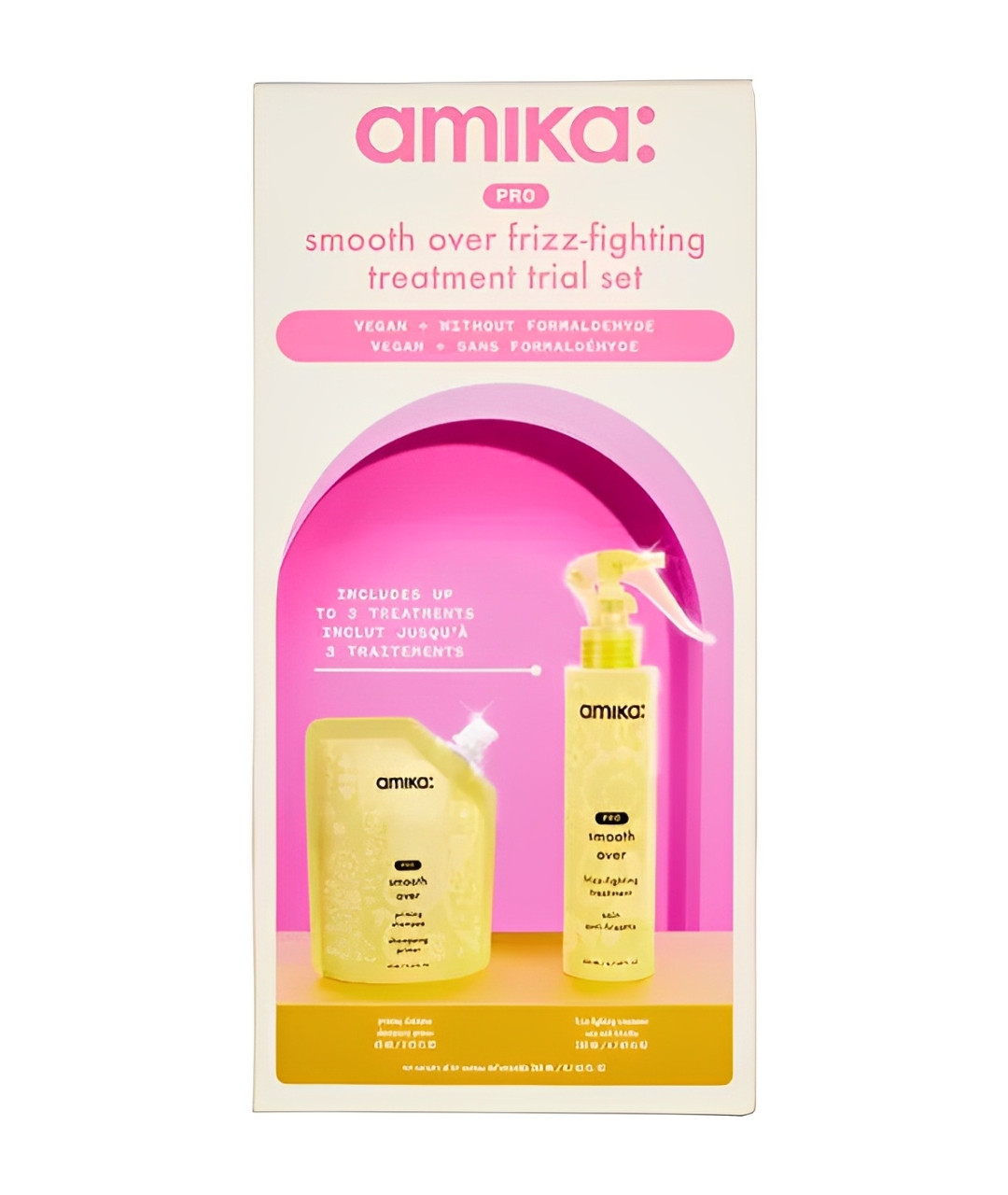 AMIKA PRO SMOOTH OVER FRIZZ-FIGHTING TREATMENT TRIAL SET