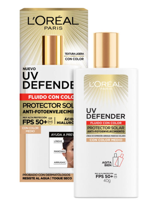 LOREAL PARIS PROTECTOR SOLAR DIARIO UV DEFENDER FPS 50+ 40GR