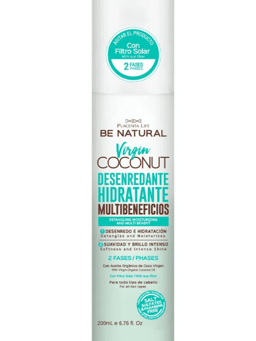 BE NATURAL VIRGIN COCONUT TRATAMIENTO DESENREDANTE HIDRATANTE 200ML