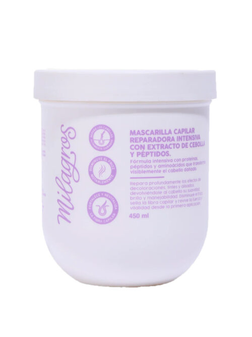 MILAGROS MASCARILLA CAPILAR REPARADORA INTENSIVA CON EXTRACTO DE CEBOLLA 450ML