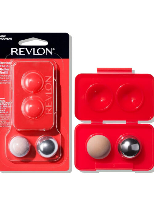 REVLON FACIAL ROLLER VOLCANIC STONE STAINLESS STEEL BALL REFILL PACK NEW SEALED