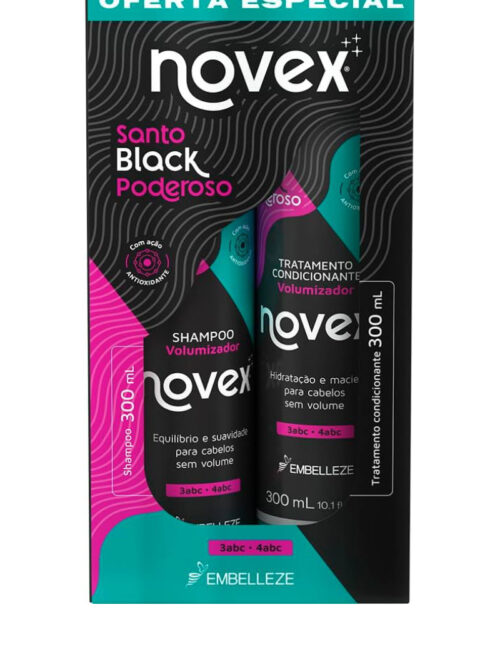 NOVEX MY CURLS POWERFUL SANTO BLACK KIT DE SHAMPOO Y ACONDICIONADOR EMBELLEZE
