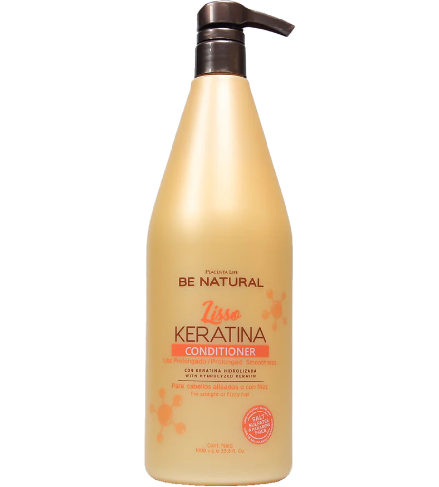 BE NATURAL LISO KERATINA ACONDICIONADOR 1LT