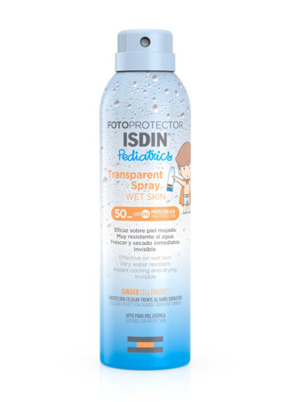 ISDIN PEDIATRICS TRANSPARENT SPRAY WET SKIN FOTOPROTECTOR SPF 50 250ML