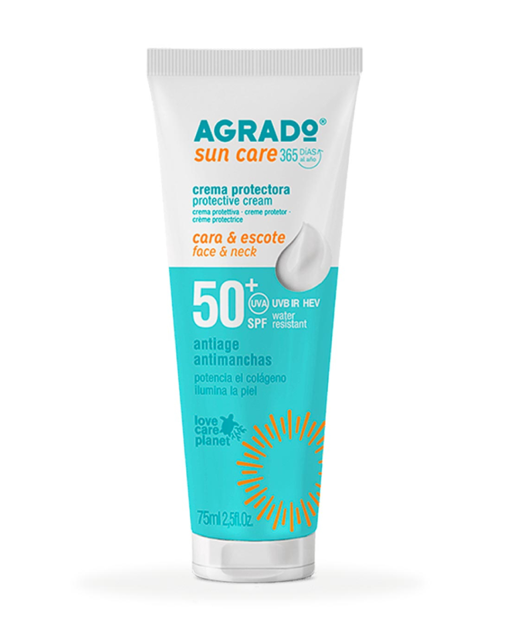 AGRADO PROTECTOR SOLAR FACIAL ANTI MANCHAS SPF50+ 75ML
