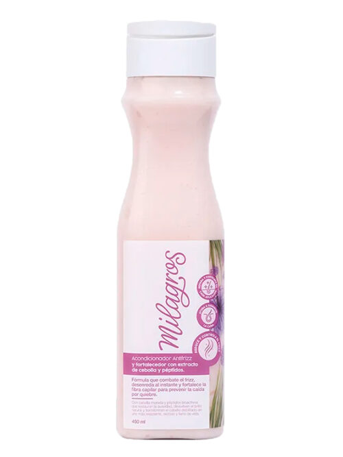 MILAGROS ACONDICIONADOR ANTIFRIZZ Y FORTALECEDOR CON EXTRACTO DE CEBOLLA 450ML