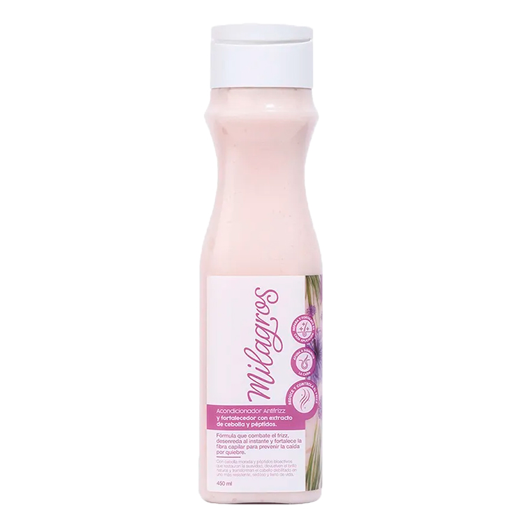 MILAGROS ACONDICIONADOR ANTIFRIZZ Y FORTALECEDOR CON EXTRACTO DE CEBOLLA 450ML