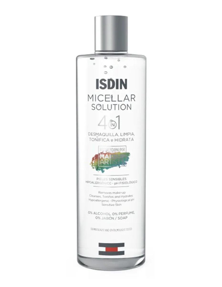 ISDIN AGUA MICELAR 4 EN 1 DESMAQUILLA, LIMPIA, TONIFICA E HIDRATA 400ML