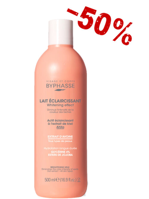 BYPHASSE LECHE ACLARANTE EFECTO BLANQUEADOR CON EXTRACTO DE AVENA 500ML