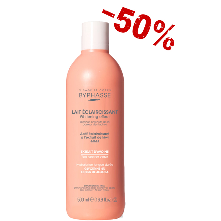 BYPHASSE LECHE ACLARANTE EFECTO BLANQUEADOR CON EXTRACTO DE AVENA 500ML