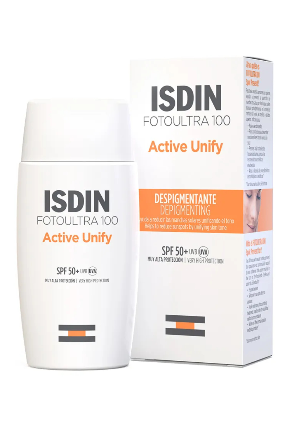 ISDIN ACTIVE UNIFY PROTECTOR SOLAR SIN COLOR SPF 50+ 50ML