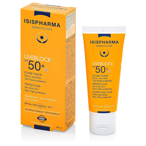 ISISPHARMA UVEBLOCK SPF50+ MEDIUM FLUIDO TINTE 40ML - Imagen 2