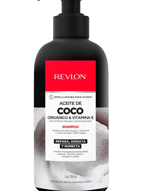 REVLON SHAMPOO ACEITE DE COCO ORGÁNICO Y VITAMINA E 700ML