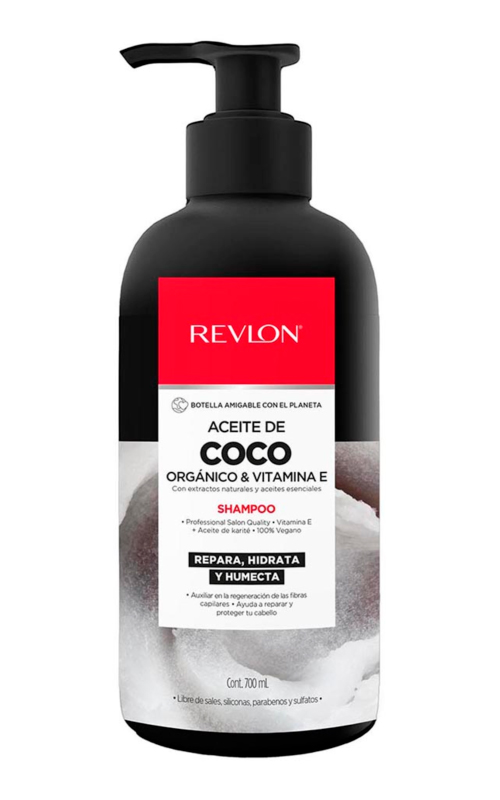 REVLON SHAMPOO ACEITE DE COCO ORGÁNICO Y VITAMINA E 700ML
