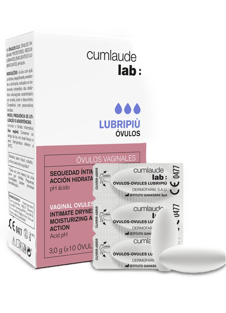 CUMLAUDE LAB LUBRIPIÚ 10 ÓVULOS VAGINALES
