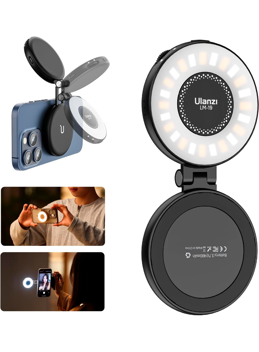 ULANZI LUZ MAGNÉTICA PARA SELFIES