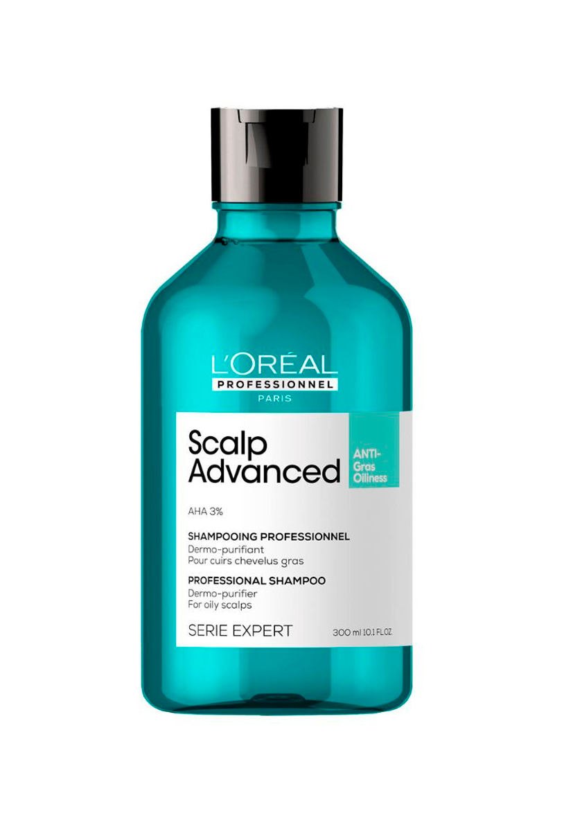 LOREAL PROFESSIONNEL EXPERT SCALP ADVANCED CHAMPÚ ANTIGRASA 300ML