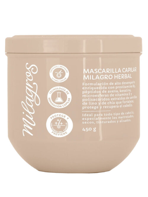 MILAGROS MASCARILLA CAPILAR HERBAL 450G