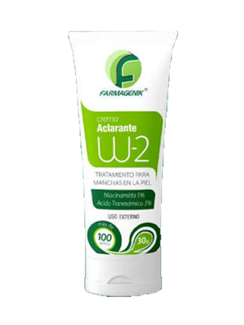 FARMAGENIK CREMA ACLARANTE W-2 ÁCIDO TRANEXÁMICO + NIACINAMIDA 3%-5% TUBO X 30GR