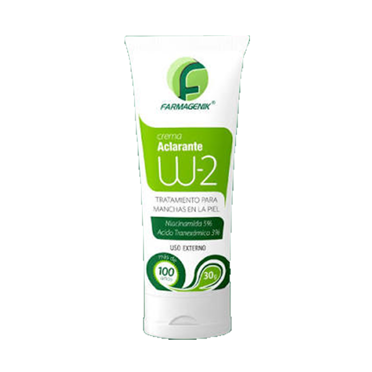 FARMAGENIK CREMA ACLARANTE W-2 ÁCIDO TRANEXÁMICO + NIACINAMIDA 3%-5% TUBO X 30GR