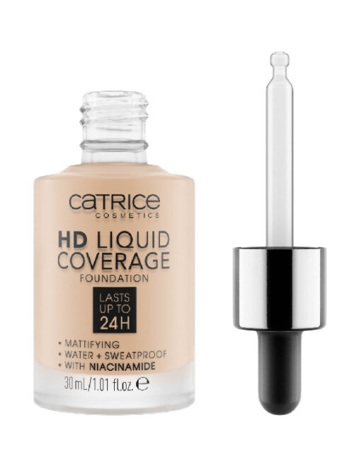 CATRICE HD LIQUID COVERAGE FOUNDATION BASE DE MAQUILLAJE 010 LIGHT BEIGE