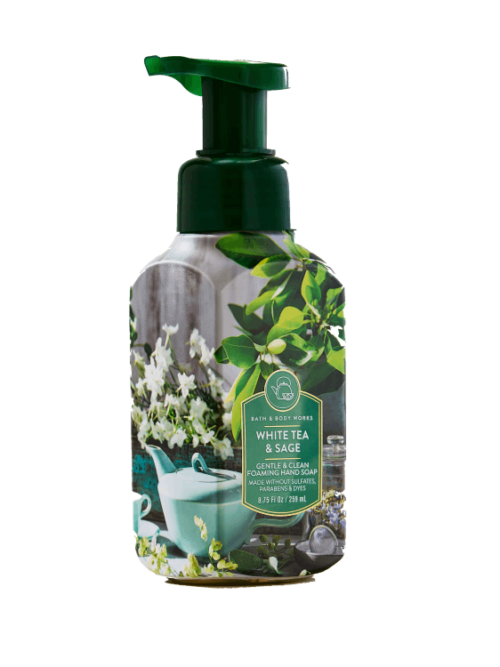 BATH & BODY WORKS WHITE TEA & SAGE CLEAN FOAMING HAND SOAP 259ML
