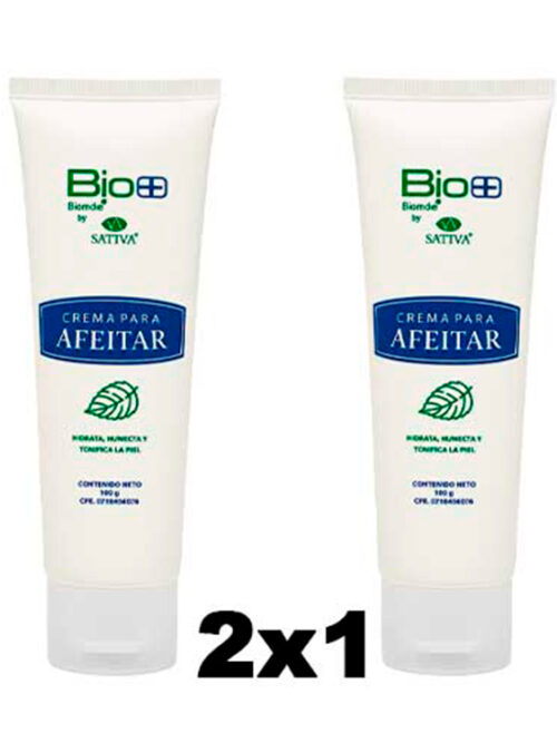 BIO+ CREMA PARA AFEITAR SATIVA 100G 2 UND