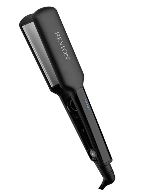 REVLON CERAMIC COATED 2 FLAT IRON HAIR STRAIGHTENER, BLACK