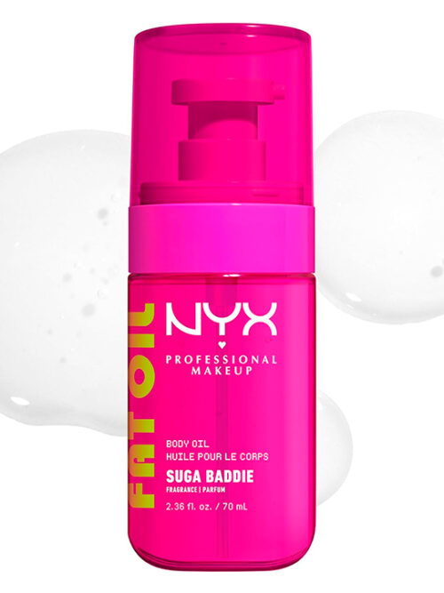 NYX PROFESSIONAL MAKEUP FAT OIL ACEITE CORPORAL, TRANSPARENT, 70ML