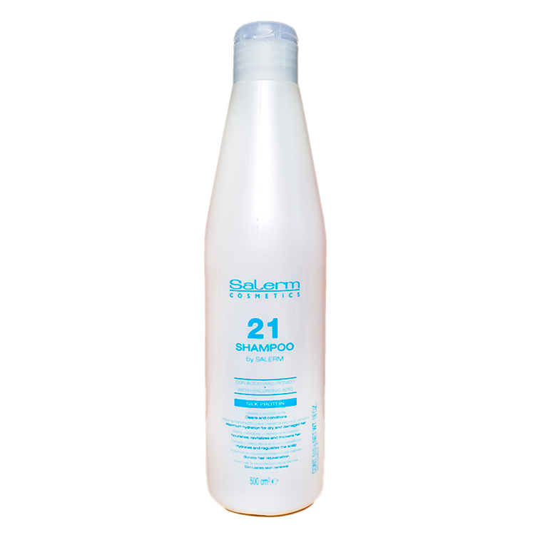 SALERM SHAMPOO 21 DE CON ÁCIDO HIALURÓNICO Y PROTEÍNA DE SEDA 360ML