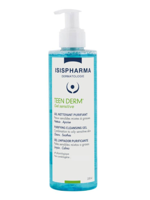 ISISPHARMA TEEN DERM GEL SENSITIVE LIMPIADOR FACIAL PIEL SENSIBLE 250ML