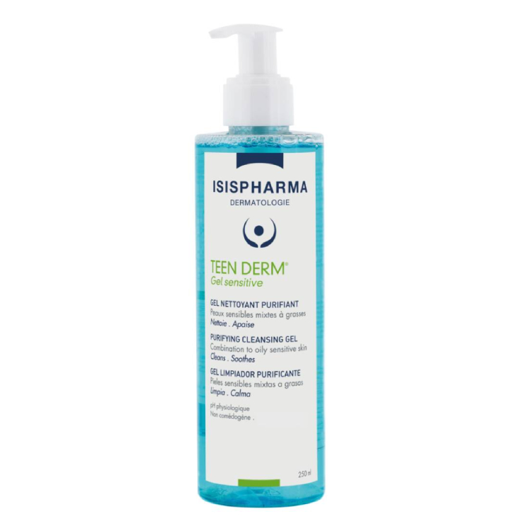 ISISPHARMA TEEN DERM GEL SENSITIVE LIMPIADOR FACIAL PIEL SENSIBLE 250ML