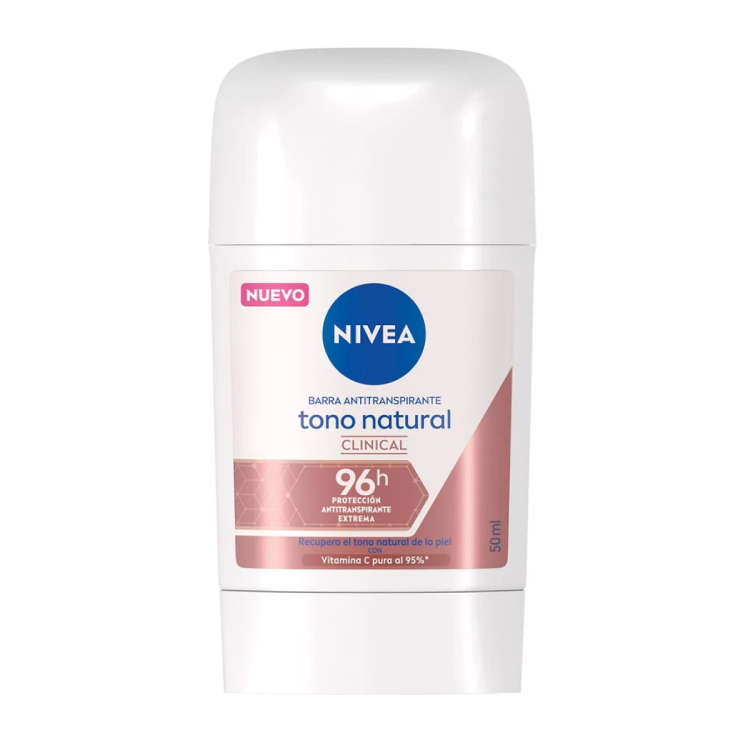 NIVEA ANTITRANSPIRANTE EN BARRA TONO NATURAL CLINICAL 50ML