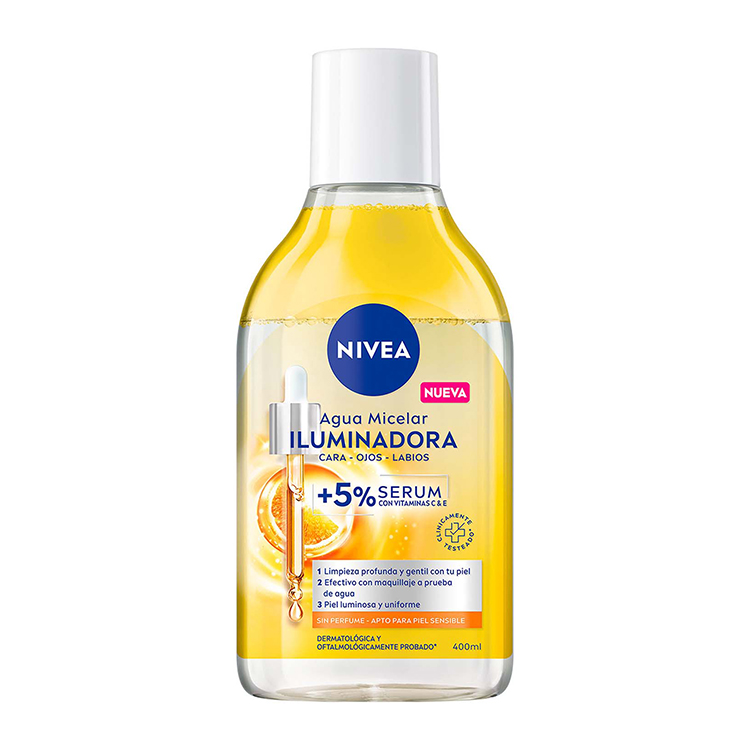 NIVEA AGUA MICELAR ILUMINADORA CON VITAMINA C 400ML