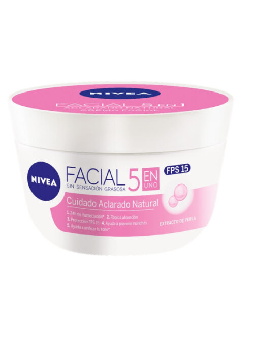 NIVEA CREMA FACIAL 5 EN 1 CUIDADO ACLARADO NATURAL 200ML