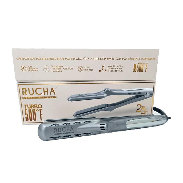 RUCHA PLANCHA DE PELO PROFESSIONAL TURBO 500°F