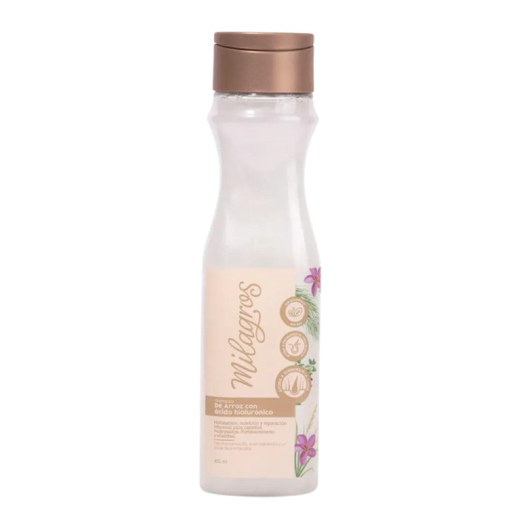 MILAGROS SHAMPOO ARROZ CON ÁCIDO HIALURONICO 450ML